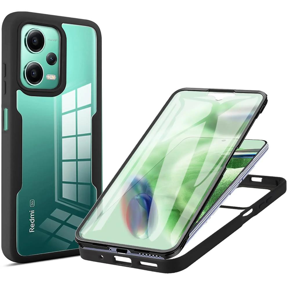 Для Redmi Note 13 Pro Plus 360 Полностью противоударный силиконовый чехол Для Redmi Note 12 Pro 13C 12C 12S A3 Чехол со встроенной защитой экрана