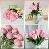 LIKENNY торговый центр рукоделия торговый центр работы 200 штук тюльпаны искусственные цветы букет набор для рукоделия синельная проволока сгибаемый каркас торговый центр Поставляется с