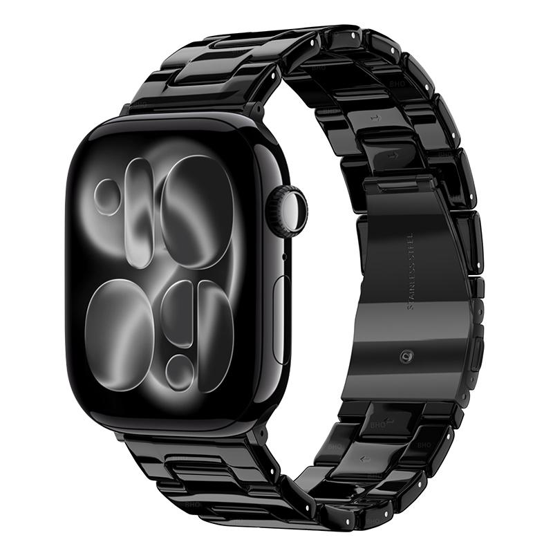 Роскошный полимерный ремешок для Apple Watch Ultra 3 2 49 мм 11 10 42 мм 46 мм Звеньевой браслет Iwatch Серии 9 7 8 6 5 SE3 45 мм 41 мм 40 мм 44 мм
