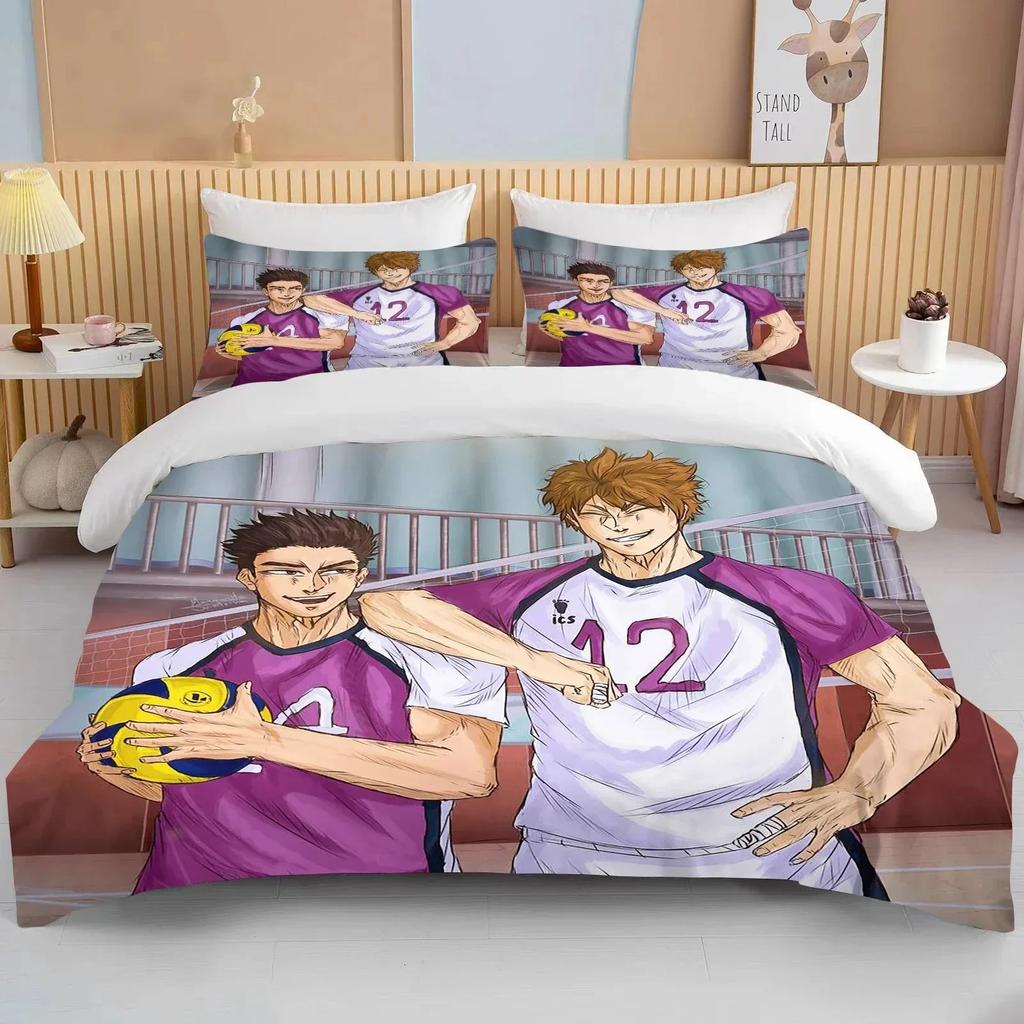 Одеяло Новые 3D Комплекты Постельного Белья Haikyuu Мультяшное Одеяло Постель Аниме Наволочки Комплекты Постельного Белья для Взрослых и Детей Домашний Текстиль