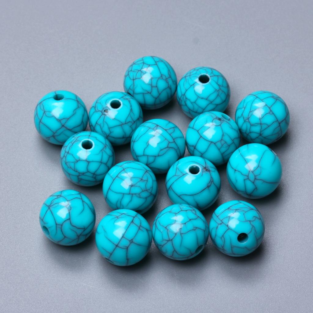 100-10 шт. 6-16 мм бусины из искусственного камня, имитирующие бирюзу, бусины для браслета «сделай сам», ожерелье ручной работы