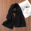 100% Wool Women Knitted Scarf Winter Long Narrow Soft Warm Cashmere Like Neckchief Solid Fashion Shawls Scarves 20x160c