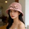 Bowknot Summer Sun Hat Foldable UV Protection Hats New Wide Brim Hat  Travel