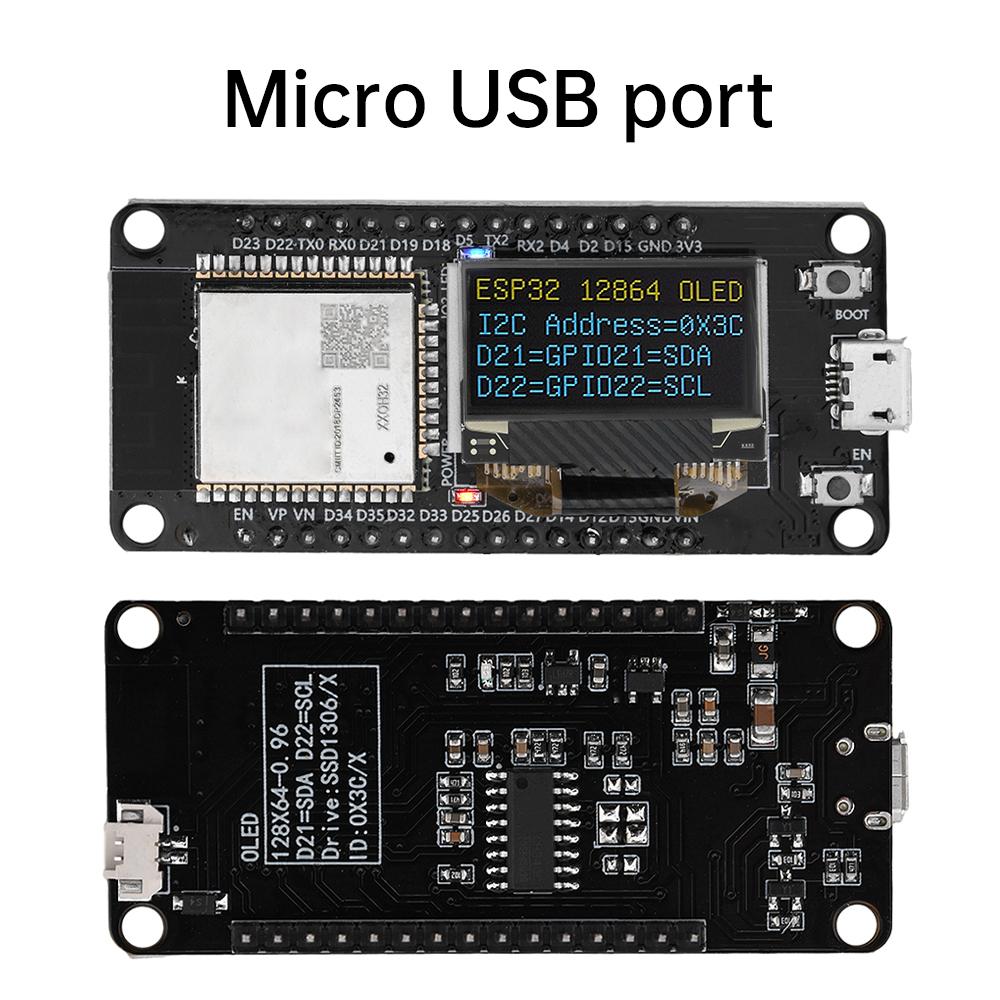 ESP32 ESP-32D WIFI Development Board Module CH340C With 0.96 OLED Screen ESP32 ESP-32D WIFI Board  Blue Display 30Pin