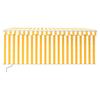 Manual Retractable Awning with Roller Blind 3x2.5 m Yellow and White