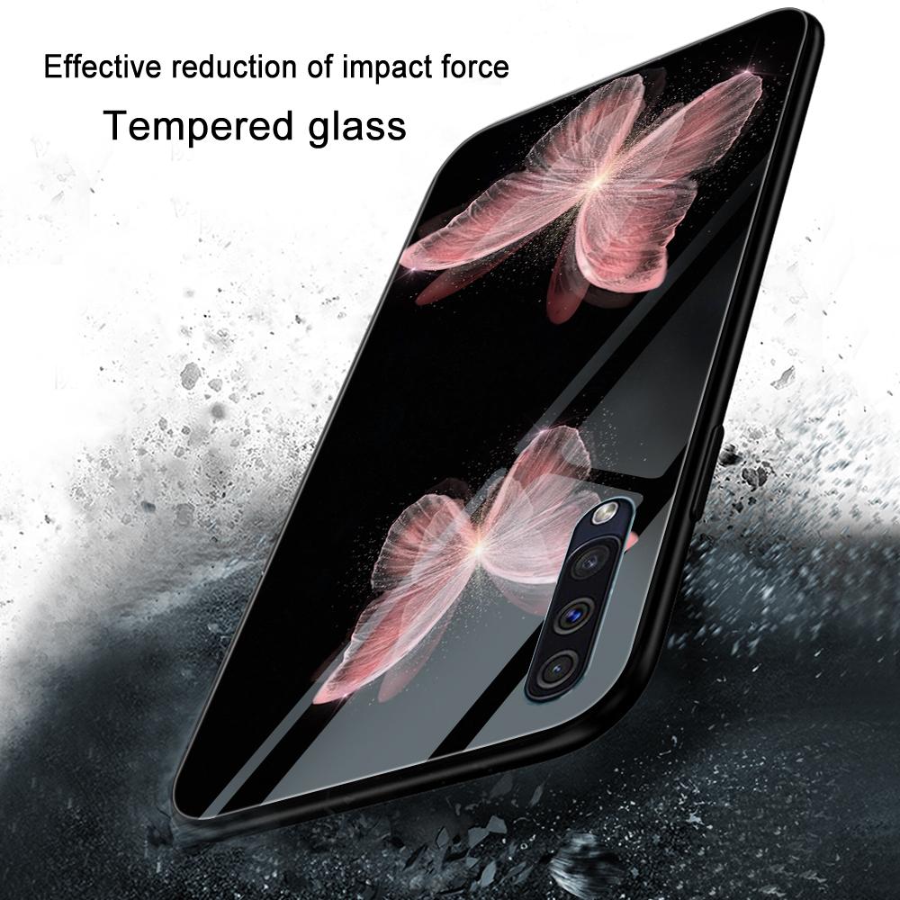 Butterfly Protection Shell For Samsung Galaxy A71 A72 A70 A73 A53 A13 5g A03 A22 A21s A03 Core A42 A52 Tempered Glass Cover