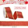 Metallic Wired Gift Wrapping Shine Ribbon Christmas Ribbon Candy Christmas Ribbon Roll for Craft Birthday Festival Decoration