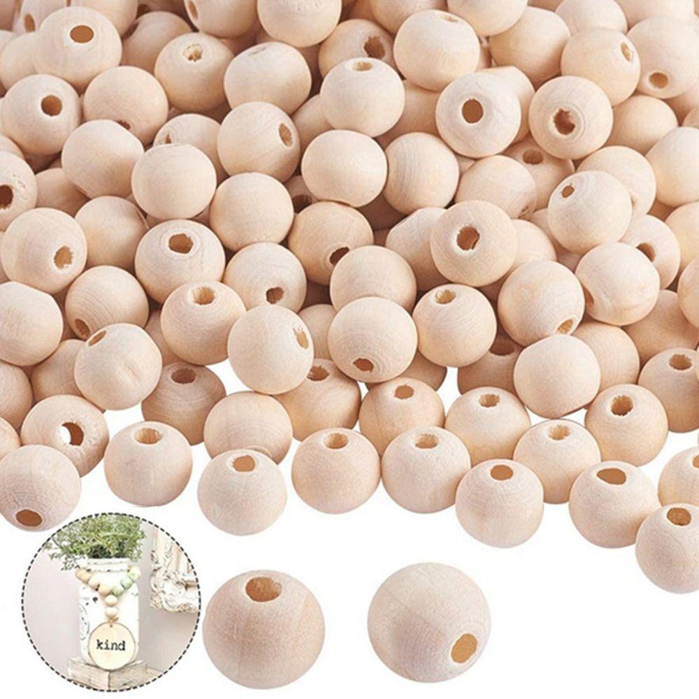 Unfinished Charms Bracelet Jewelry Making Round Balls Loose Beads Necklace Accessories Wood Beads