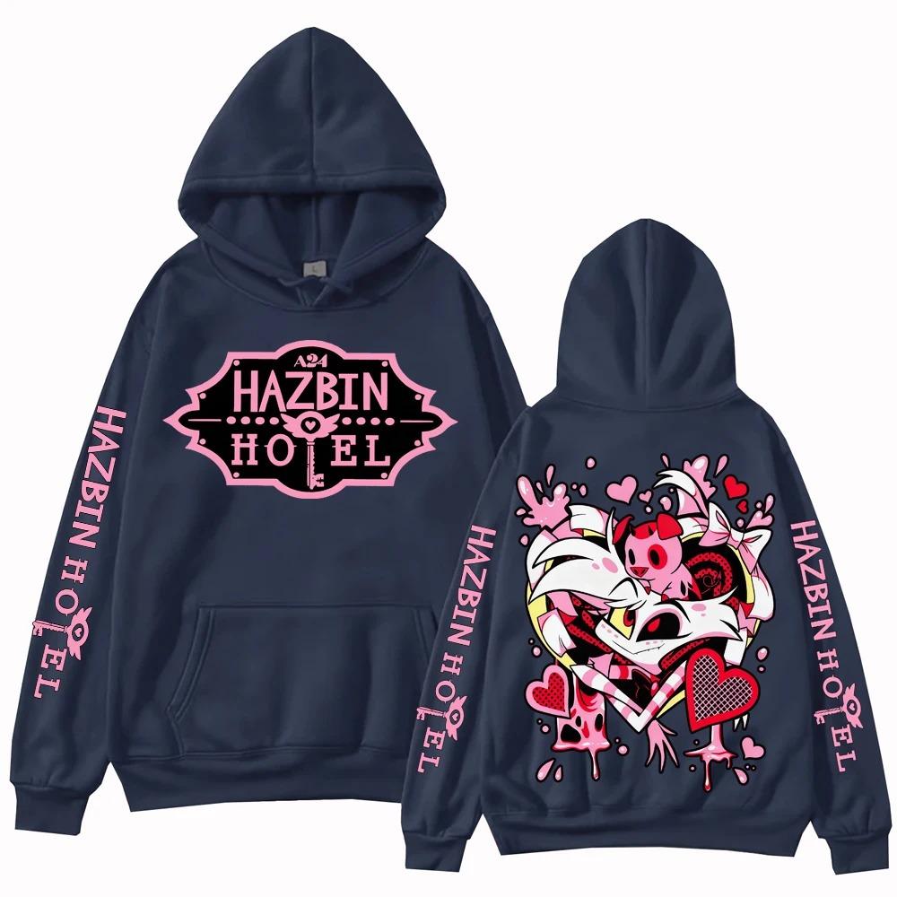 Худи Hazbin Hotel Angel Dust Мужское Женское Харадзюку С длинным рукавом Пуловер Топы Толстовка Подарок