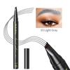 Four-point Liquid Eyebrow Pencil Waterproof, Makeup Holding and Non-stingling Eyebow Pencil