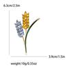 Trendy Rhinestone Wheat Ear Brooches for Women Ukrainian Wheats Pins Enamel Plant Badges Office Party Friend Gifts Accessories