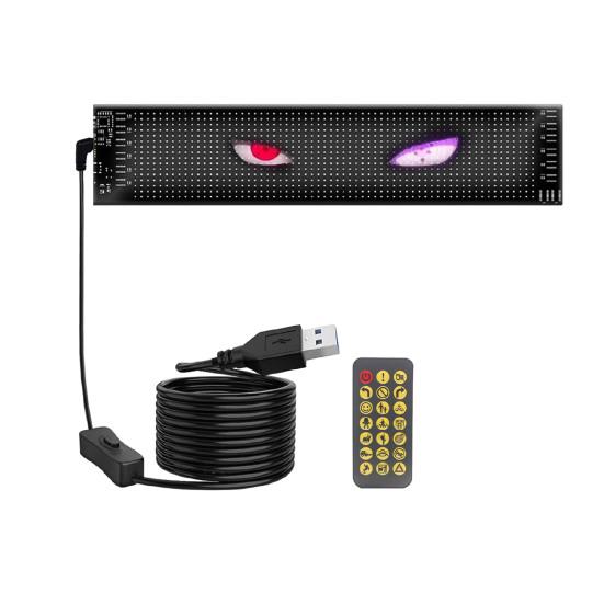 Цветной глазной светильник, гибкий мягкий экран для окон, динамические светодиодные фонари, управление со смартфона, водонепроницаемые светодиодные глаза для окна автомобиля