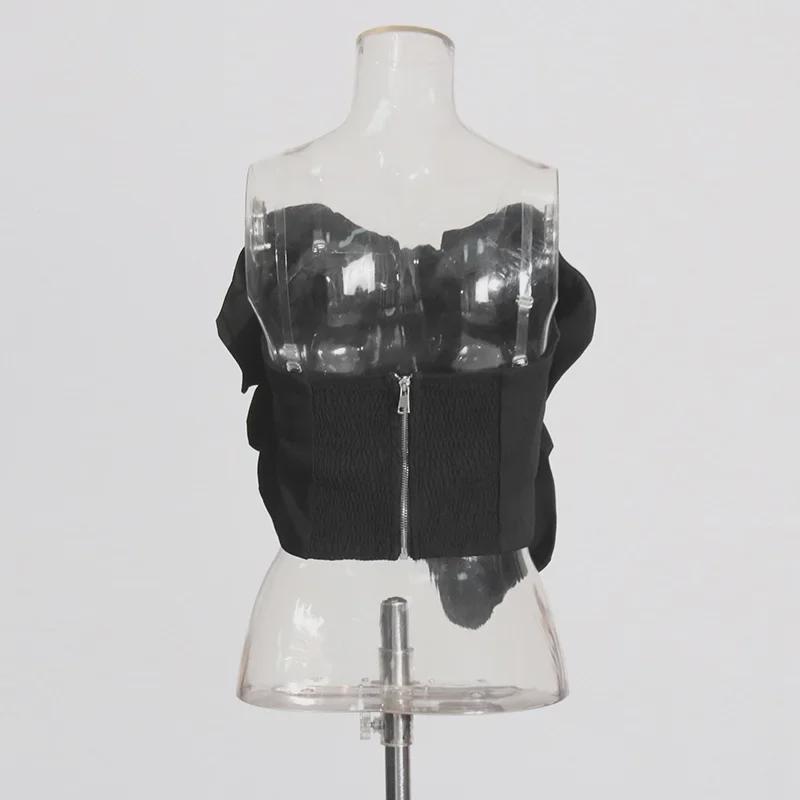 Женский жилет-труба с цветочным принтом 2025 года — трехмерный дизайн, летняя мода