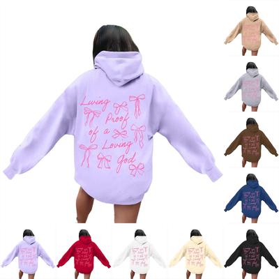 Женская повседневная толстовка с капюшоном и круглым вырезом, длинными рукавами и принтом