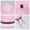 Women's autumn and winter flat top hat, five-pointed star belt accessories, woolen hat, Panama jazz hat, men's top hat