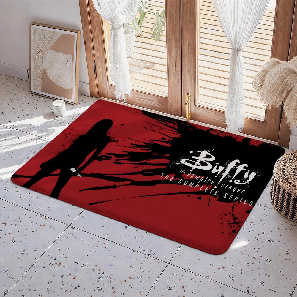 TV B-Buffy The Vampire Slayer Floor Mat Eco - Flannel Doormat Non-Slip Odorless Indoor Floor Rug Soft Short Plush Home Mat