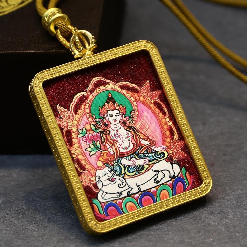 Тибетская ручная роспись Тханка: Минеральный пигмент Зодиак и Восемь Божеств-Хранителей