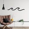 1pc Metal Ocean Wave Art Sign - Hanging Wall Decor with Minimalist Lines for Bedroom, Office