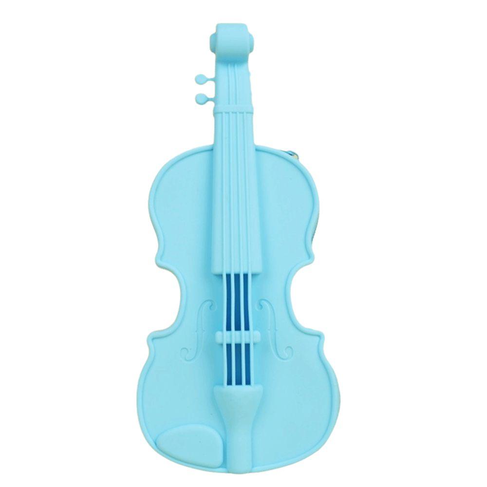 Cute Design Musical Note Cutouts Lightweight Silicone Pen Box Gift Music Lovers Daily Storage