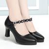 Женские туфли на высоком каблуке Cheongsam Catwalk Work Shoes Водонепроницаемая платформа Удобные толстые каблуки с одной пряжкой Высокие каблуки