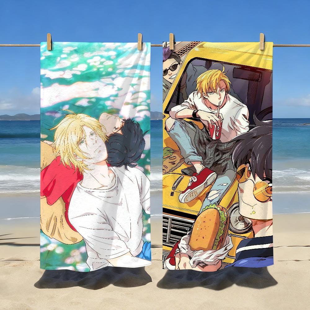 Аниме B-Banana Fish Полотенце Спортивное Быстросохнущее Туристическое Снаряжение для Кемпинга Песозащитное Мягкое Легкое Большое Пляжное Полотенце