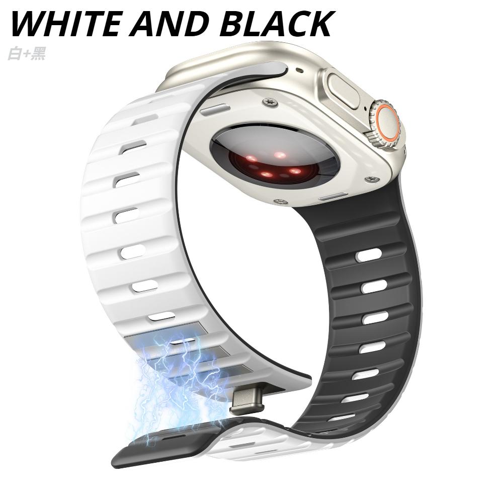 Силиконовый ремешок для Apple Watch Ultra 3/2/1 49мм 11 10 46мм 42мм Магнитный браслет IWatch 9 8 7 6 5 4 SE 45мм 41мм 44мм 40мм