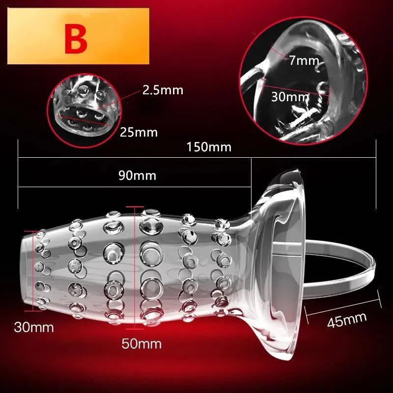 Enlargement Penis Sleeve For Delay Ejaculation Sex Toys For Men Realistic Dildo Cock Ring Penis Erection Reusable Condom