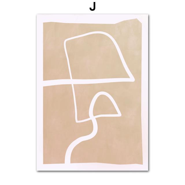 Бохо Матисс вырезанные минималистичные линии лица девушки плакаты и принты настенная живопись на холсте настенные картины для декора гостиной без рамки