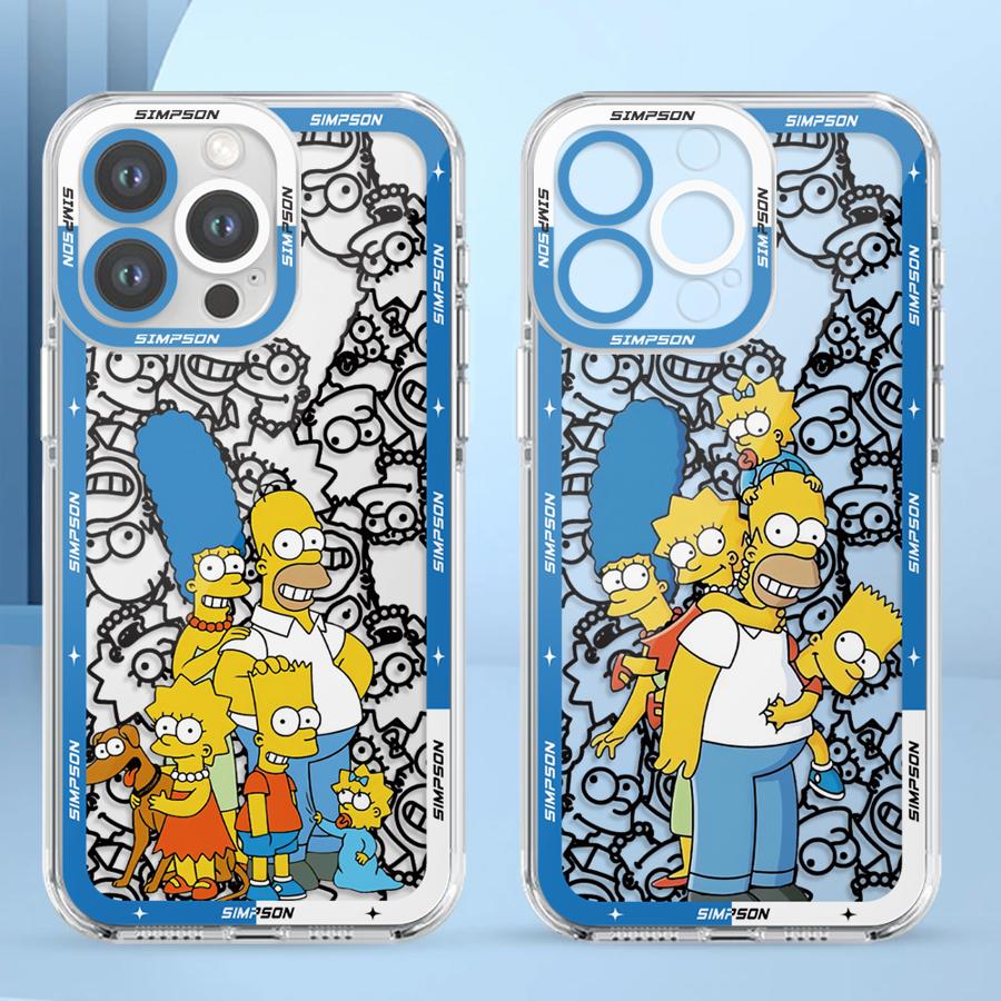 Крутой чехол The Simpson для iPhone 7 8 SE 13 12 11 17 Pro Max 16e XR XS 15 14 16 Plus 17 Air Прозрачный Мягкий