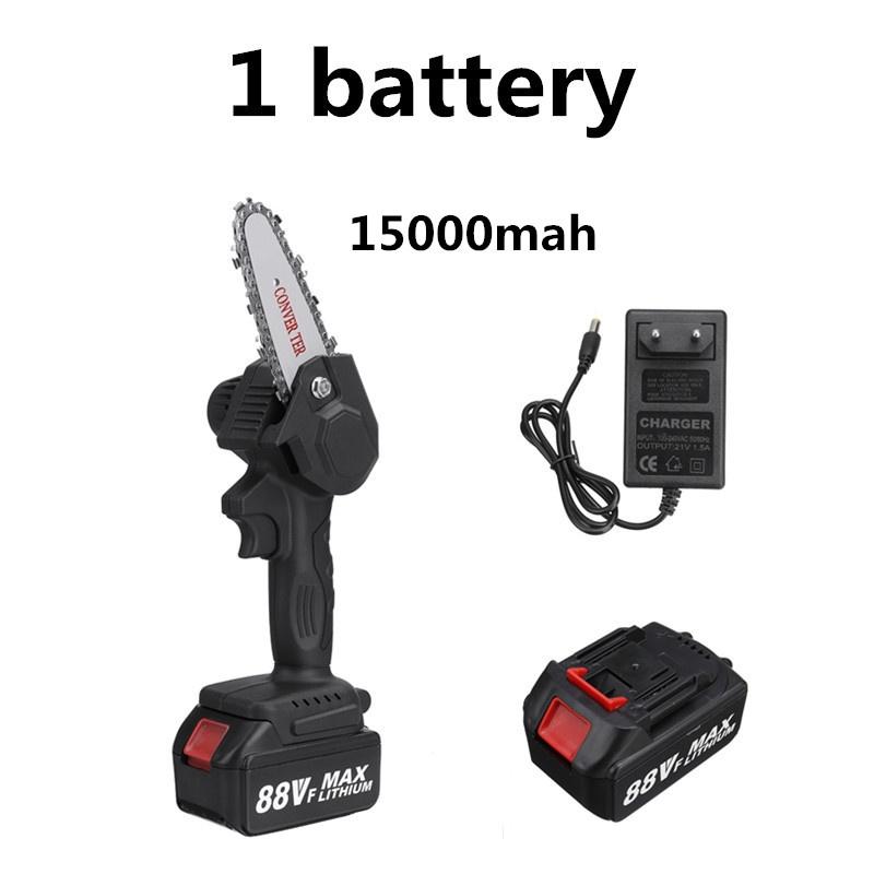 3000 Вт 88VF 4-дюймовая мини-электрическая цепная пила с аккумулятором 1/2, перезаряжаемый деревообрабатывающий инструмент для обрезки, одноручная пила