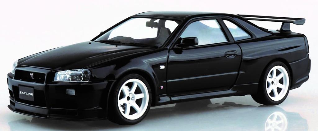 AOSHIMA The Model Car Series SP08 Nissan BNR34 Skyline Custom Wheel Пластиковая модель 1/24 GT-R V-SPEC '02