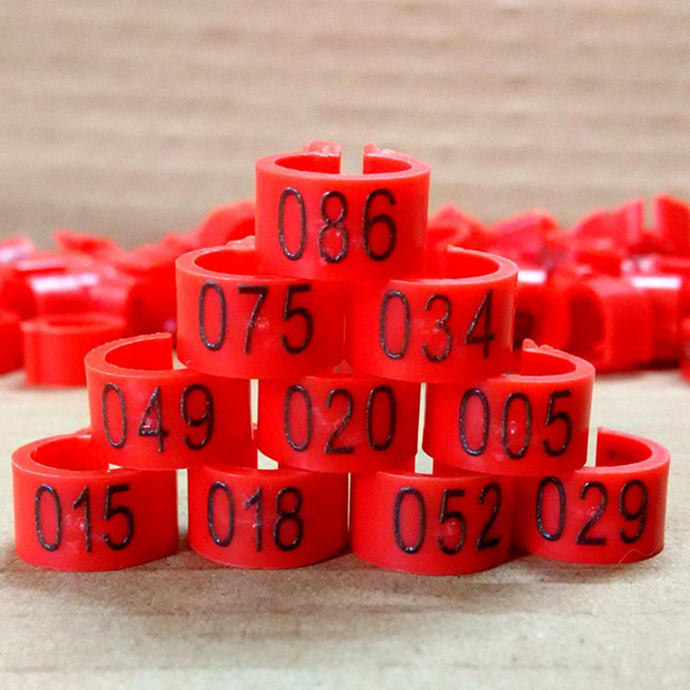 Пластиковые кольца для птиц. 100 шт