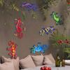 Living Room Inspirational Sculpture Wall Decor Metal Gecko Garden Backyard Art Craft Sculptures