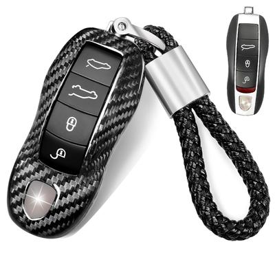 [T-carbon] Настоящая карбоновая накладка на ключ-брелок для Porsche с