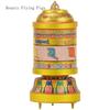 1PCS Xizang Electric Prayer Wheel Household Prayer Red Gold Belt Voice Prayer Wheel Home Decoration Accessories