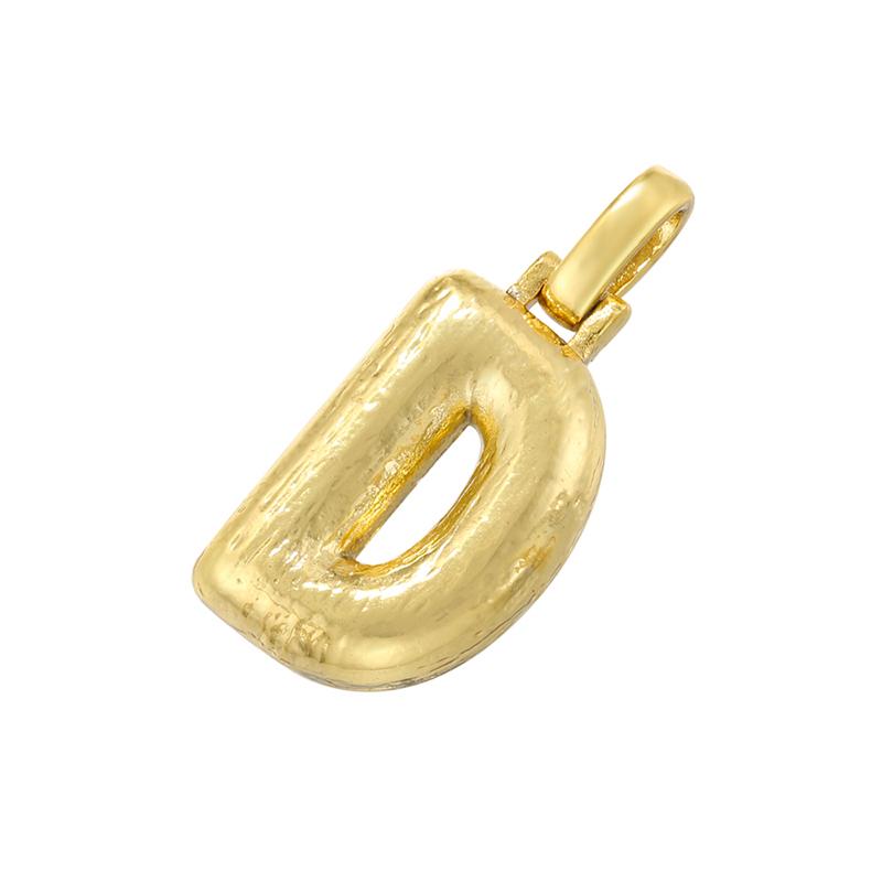 Жирные 26 букв Подвески-шармы Буквы алфавита A-Z Initial Letter Charms для изготовления ювелирных изделий Золотые Хип-хоп украшения :VD1343