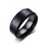 Ikuinen Ring Men Titanium Black Wedding Bands Engagement Ring 8mm Male Finger Rings Jewelry