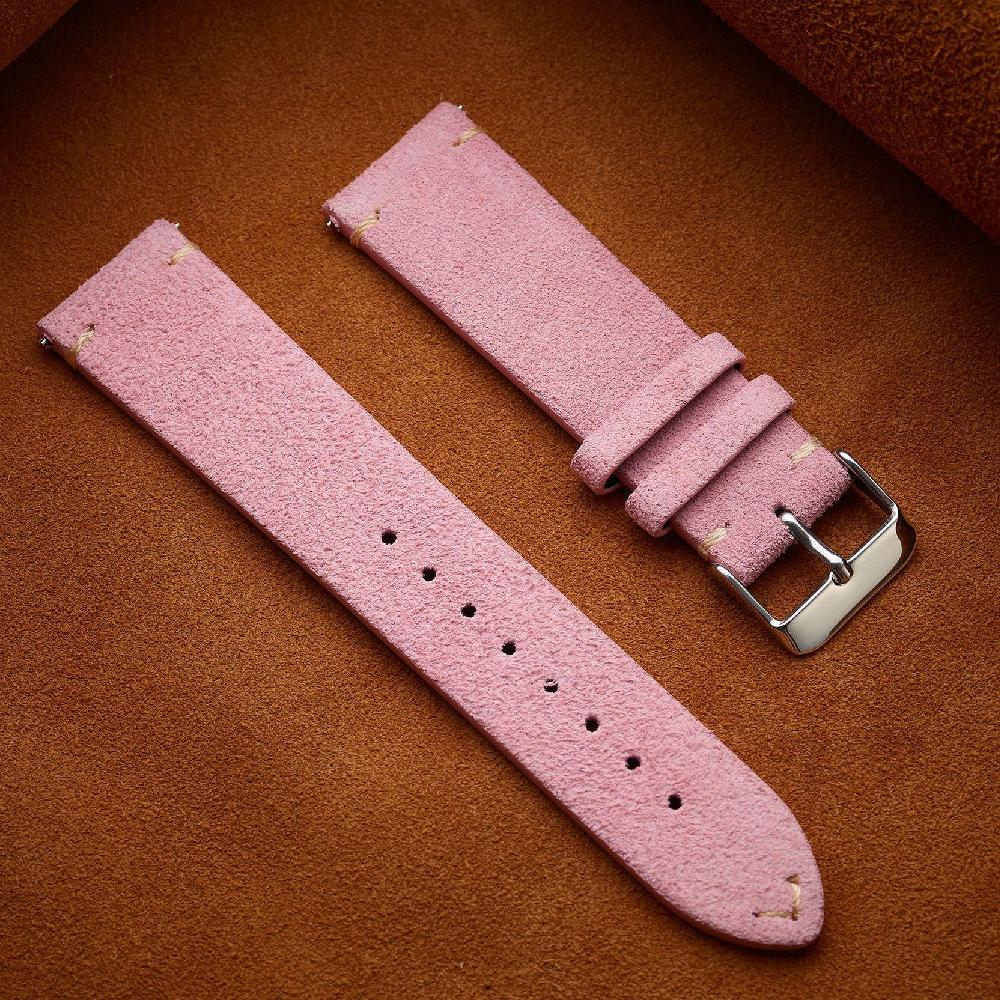 Винтажные замшевые ремешки для часов из натуральной кожи 14мм 16мм 18мм 20мм 22мм Браслет Ремешок Быстросъемный ремешок для часов для мужчин Женский браслет