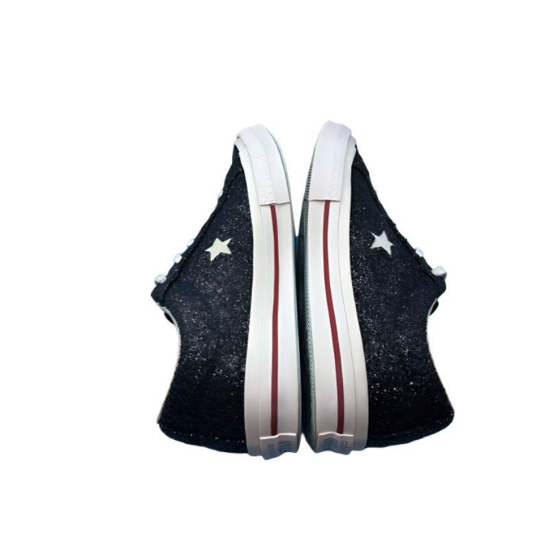 CHIARA FERRAGNI x Converse One Star Нескользящие Устойчивые к истиранию Низкие Кеды для скейтбординга Унисекс Черный 562024c