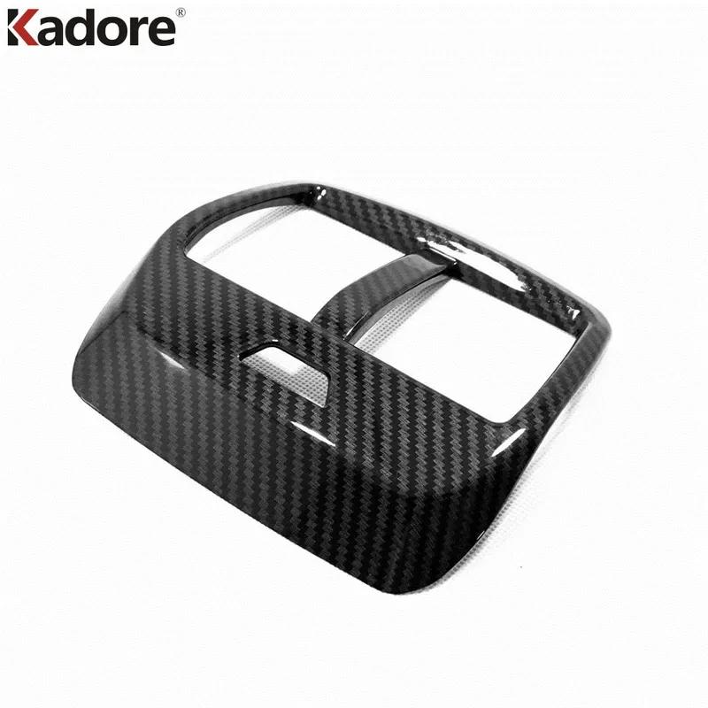 For Ford Focus Carbon Fiber Car Armrest Rear Air Condition Vent Outlet Cover Trim Interior Accessories
