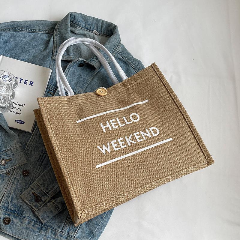 Large Capacity Single Shoulder Tote Bag for Women Ethnic Style Mommy Bag College Student Handbag