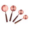 4pcs Rose Gold Measuring Cup with Scale Stainless Steel Measuring Spoon for Home Kitchen