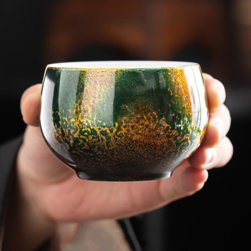 Luxury Lacquerware Tea Set: Master Cup, Personal Tasting Cup, Gift Box for Home Use