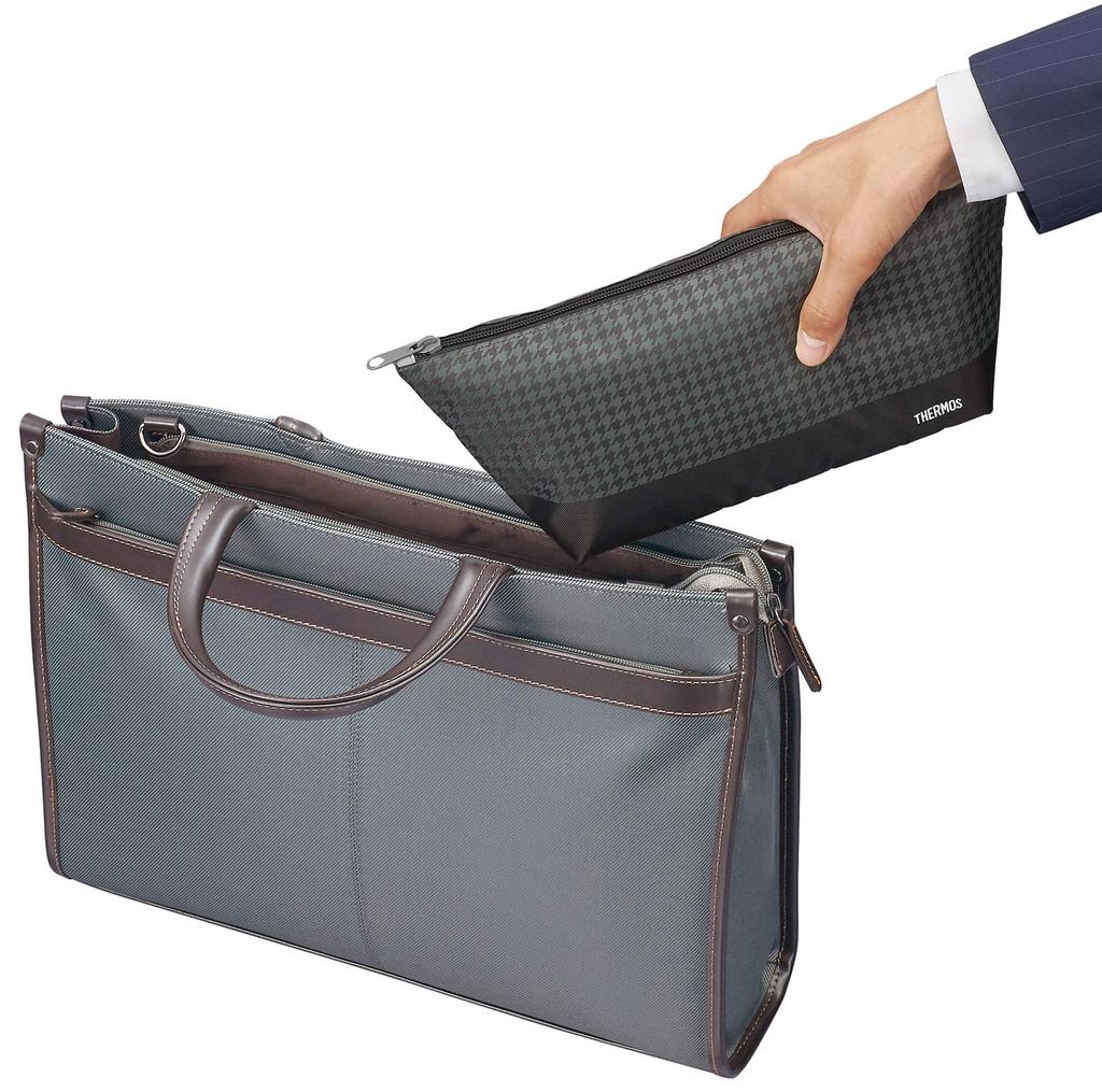 Thermos Ланч-бокс Black Check Upper Fresh Lunch Box BKC Контейнер/300 мл/Нижний контейнер/515 мл DSA-803W