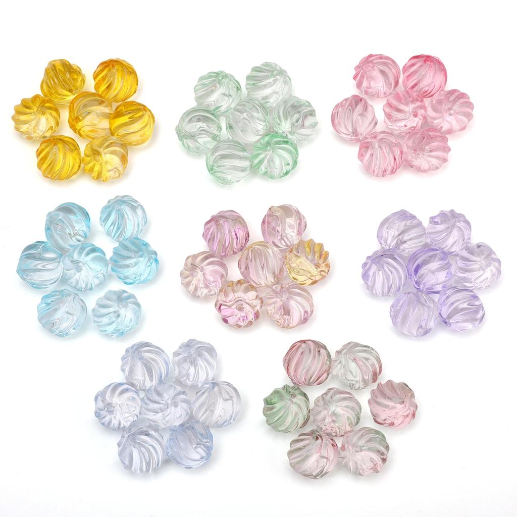 5 шт. Стеклянные бусины Ребристые Свободные Разделительные бусины для изготовления ювелирных изделий DIY Браслет Ожерелье