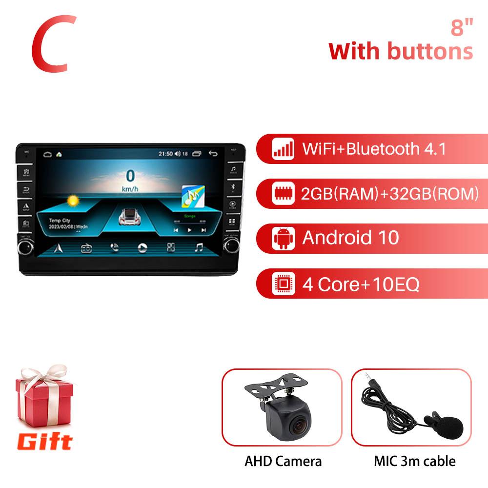 2 Din Android Radio Car GPS Navigation for Ford New Transit 2009-2019 Head Unit Autoradio Multimedia Player Stereo Audio Auto