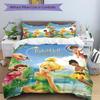 Tinker Bell'S Fairy Adventure Print 3Pcs Bedding Setduvet Cover With 2 Bedropillowcase Home Birthday Gift