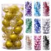 24 шт. Рождественские шары, цветные безделушки, свадебные, семейные, для дома, улицы, двора, гостиной, спальни, украшения, аксессуары