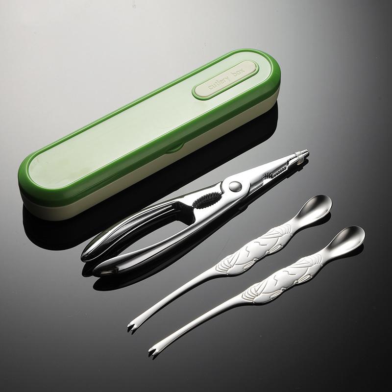 Набор для еды крабов из нержавеющей стали 304, переносная посуда, подарочная коробка с изображением волосатого краба, ножницы для крабов из цинкового сплава, иглы для крабов