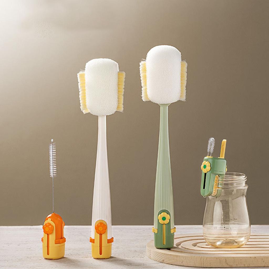 Cup Brush Water Cup Cleaning  Long Handle Multifunctional Five-in-one Insulation Cup Cover Brush Baby Bottle Special Cleaning Sponge Brush